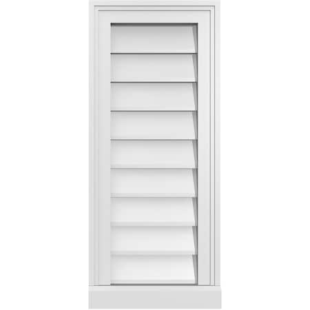 Ekena Millwork Vertical Surface Mount PVC Gable Vent w/ 2"W x 2"H , Brickmould Sill Frame, 12"W x 28"H GVPVE12X2803SN